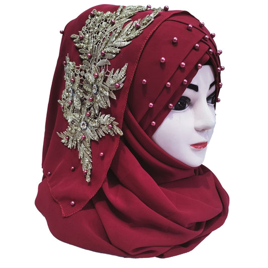 Turkish Bridal Stylish Fancy Hijab